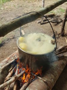 Ayahuasca brew cooking in the Ayahuma venue, in Peru. Photo: Trenton Doyle